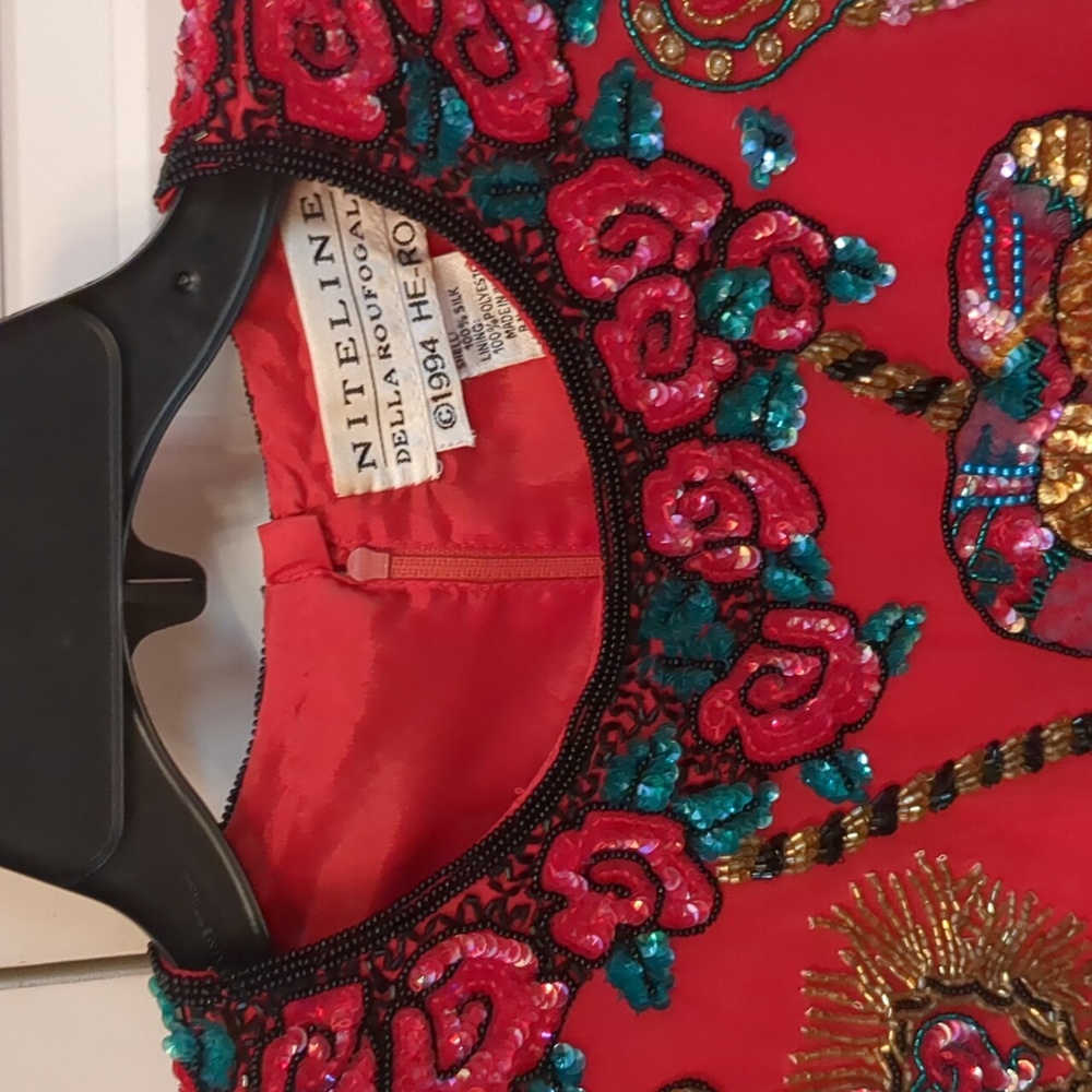 Niteline Della Roufogali Heart Sequined Blouse - Picture 3 of 11
